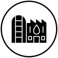 Water Factory Icon Style vector