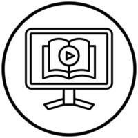 Video Tutorial Icon Style vector