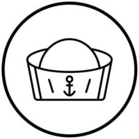 Sailor Hat Icon Style vector