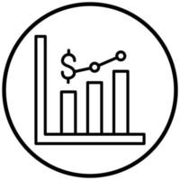 Bar Graph Icon Style vector