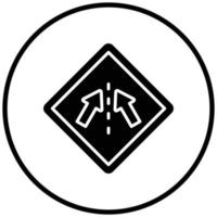 Keep In Lane Icon Style vector