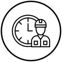 Working Hours Icon Style vector