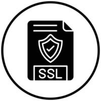 estilo de icono de archivo ssl vector