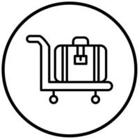 Luggage Cart Icon Style vector