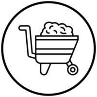 Wheelbarrow Icon Style vector