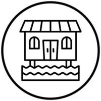 Bungalow Icon Style vector