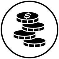 Coins Icon Style vector