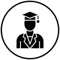 Male Graduate Icon Style vector