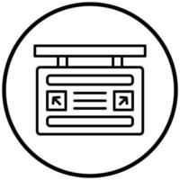 estilo de icono de puerta de embarque vector