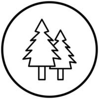 Pine Tree Icon Style vector