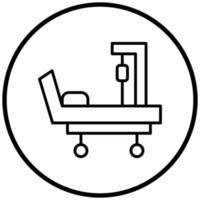 Hospital Bed Icon Style vector