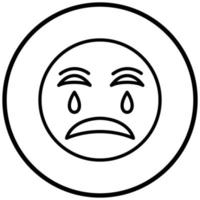 Crying Icon Style vector
