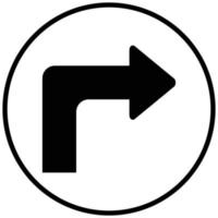 Turn Right Icon Style vector