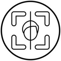 Face Scan Icon Style vector