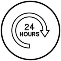 24 Hours Icon Style vector