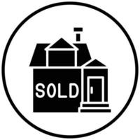 House Sold Icon Style vector