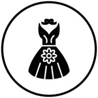 estilo de icono de vestido de cumpleaños vector