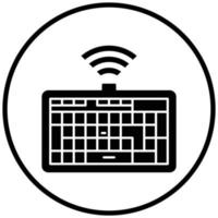 Wireless Keyboard Icon Style vector