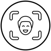 Facial Recognition Icon Style vector