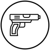 estilo de icono de pistola vector