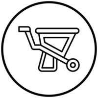 Wheelbarrow Icon Style vector