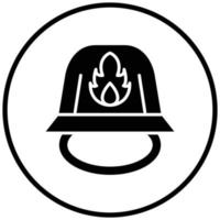 estilo de icono de casco de bombero vector