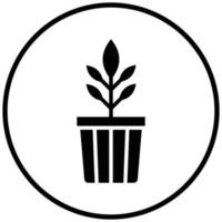 Plant Pot Icon Style vector