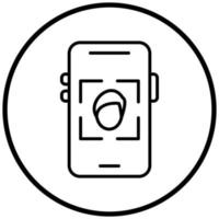 Mobile Face Scan Icon Style vector