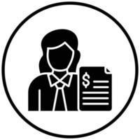 Female Advisor Icon Style vector