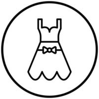 estilo de icono de vestido femenino de boda vector