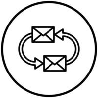 Exchange Mails Icon Style vector
