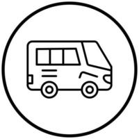 estilo de icono de transporte público vector