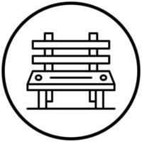 Bench Icon Style vector