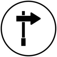 Signboard Right Icon Style vector