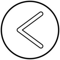 Left Chevron Icon Style vector
