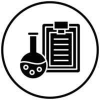 estilo de icono de informe de laboratorio vector