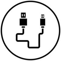 USB Cable Icon Style vector