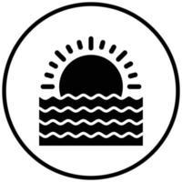 Sunset Icon Style vector