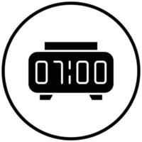 estilo de icono de reloj digital vector