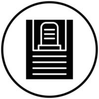 Death Certificate Icon Style vector