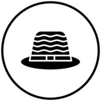 estilo de icono de sombrero vector