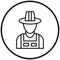 Male Farmer Icon Style vector