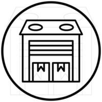 Warehouse Icon Style vector