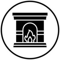 Fireplace Icon Style vector