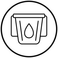 Water Bucket Icon Style vector