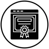 Online Certificate Icon Style vector