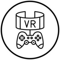 estilo de icono de juego vr vector