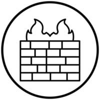 Firewall Icon Style vector
