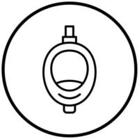 Urinal Toilet Icon Style vector