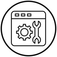 estilo de icono de mantenimiento web vector